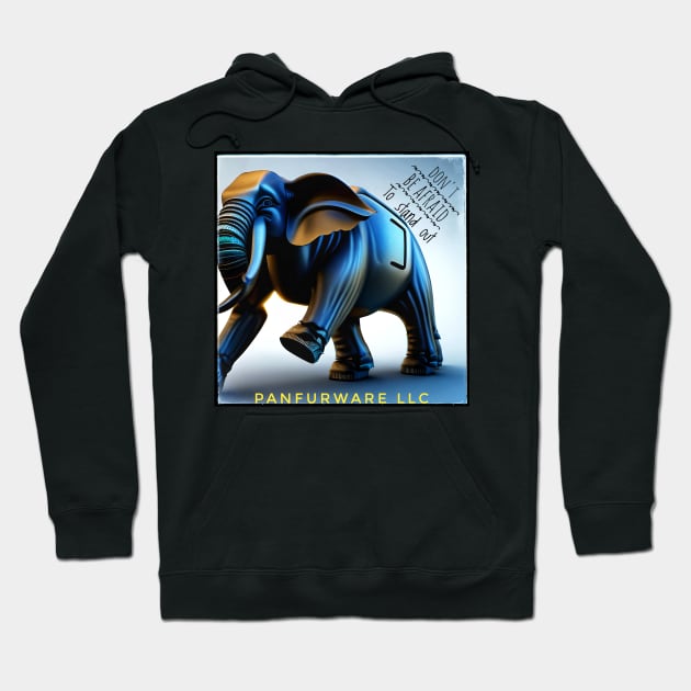 Don't be afraid to stand out. Be the Elephant Hoodie by panfurwarellc